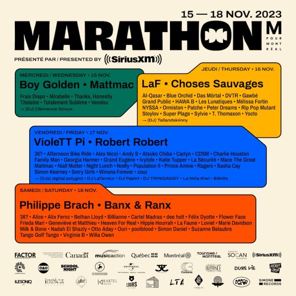 m for montreal marathon lineup