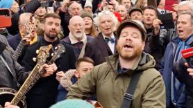 Shane MacGowan fans sing songs on the streets of Dublin in wake of funeral procession Dirty Old Town Fairytale of New York watch stream listen video