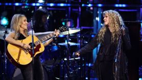 Stevie Nicks with Sheryl Crow at the Rock and Roll Hall of Fame